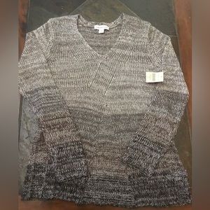 Coldwater Creek Women’s Linen And Wool Blend Marled Sweater Size S NWT